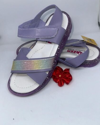 Sandales Fille Violettes – Arc-en-ciel Pailleté & Semelle Souple