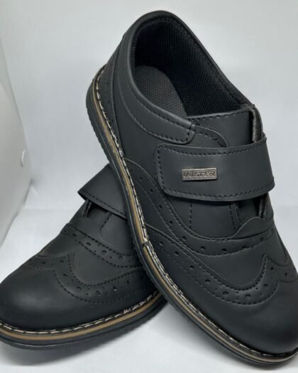 Chaussures Habillées Garçon – Similicuir Noir avec Scratch