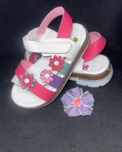 Sandales Fille Multicolores à Fleurs – Semelle Confort