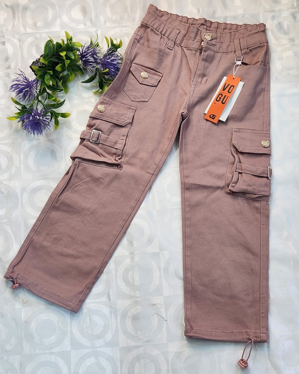 Pantalon Cargo Garçon – Style Streetwear avec Bandes Latérales